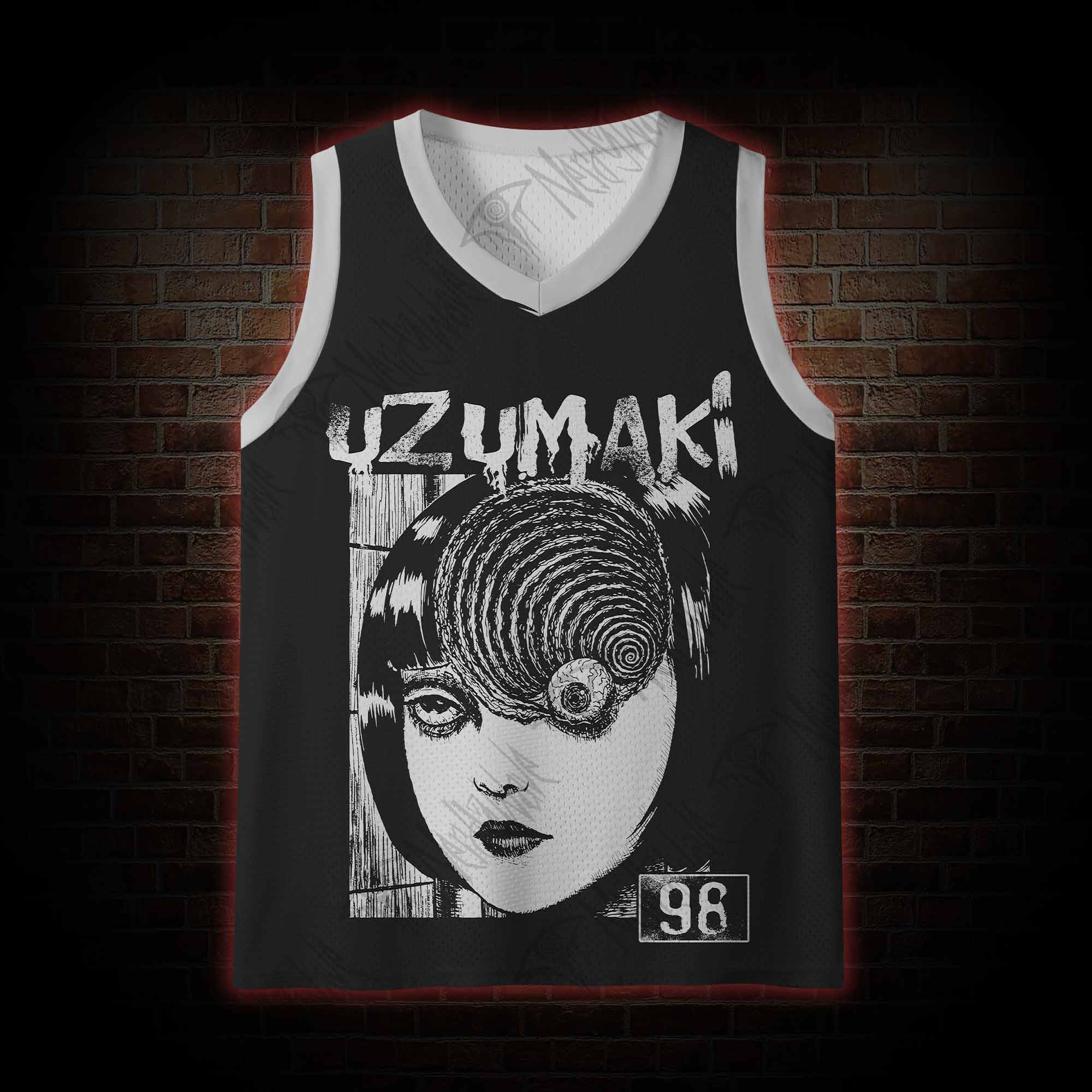 Horror Eyeball Mesh Jersey Tank Top