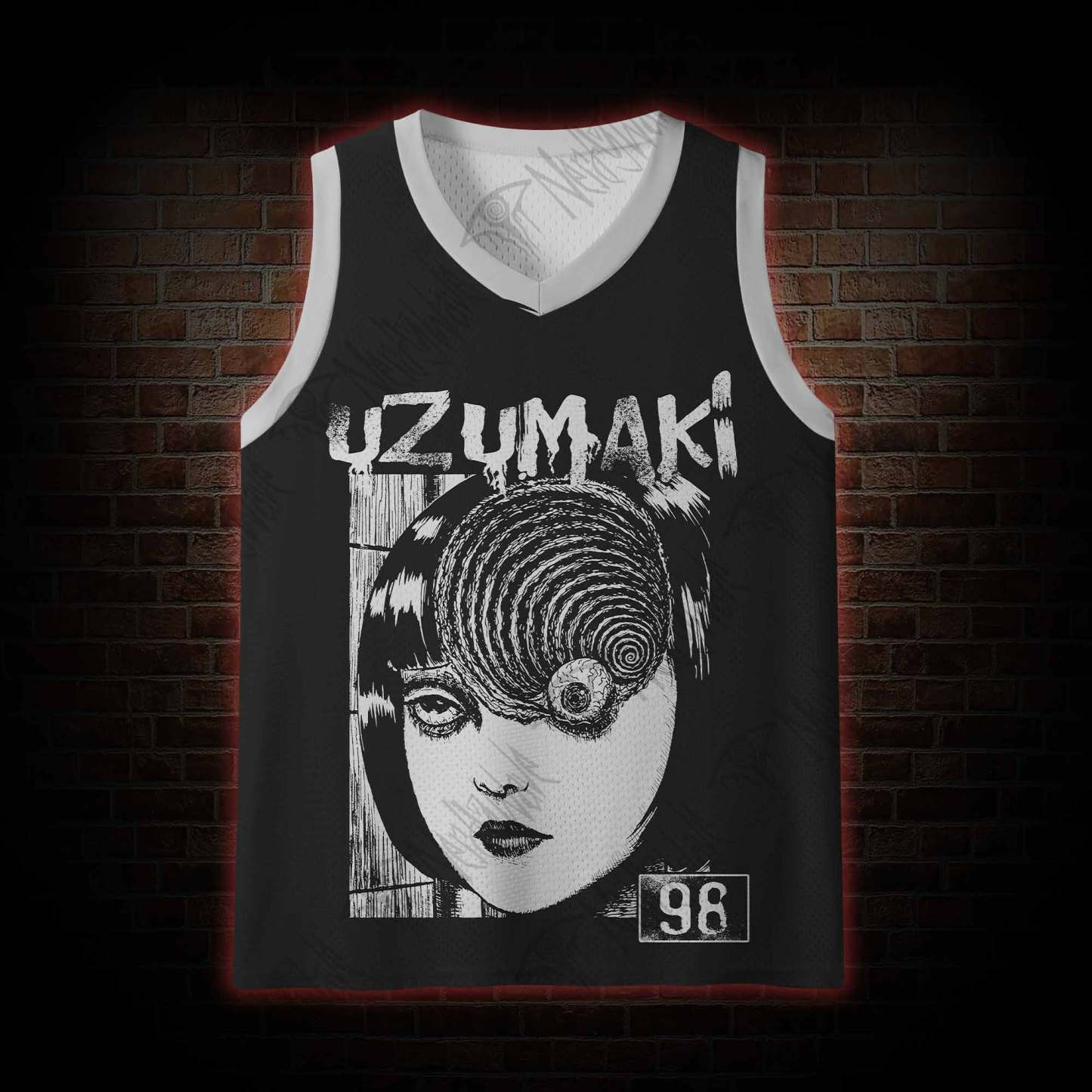 Horror Eyeball Mesh Jersey Tank Top
