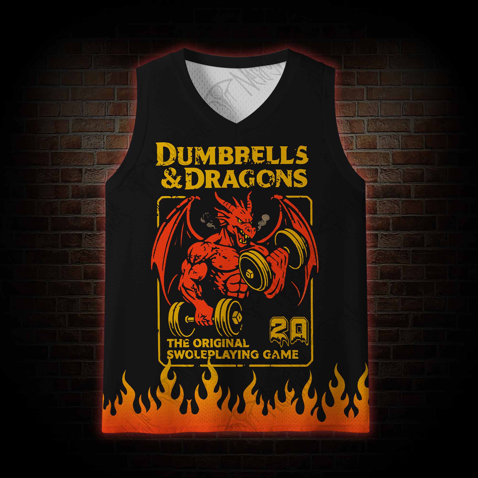 Dumbbells&Dragons Mesh Jersey Tank Top