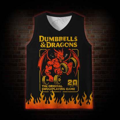 Dumbbells&Dragons Mesh Jersey Tank Top