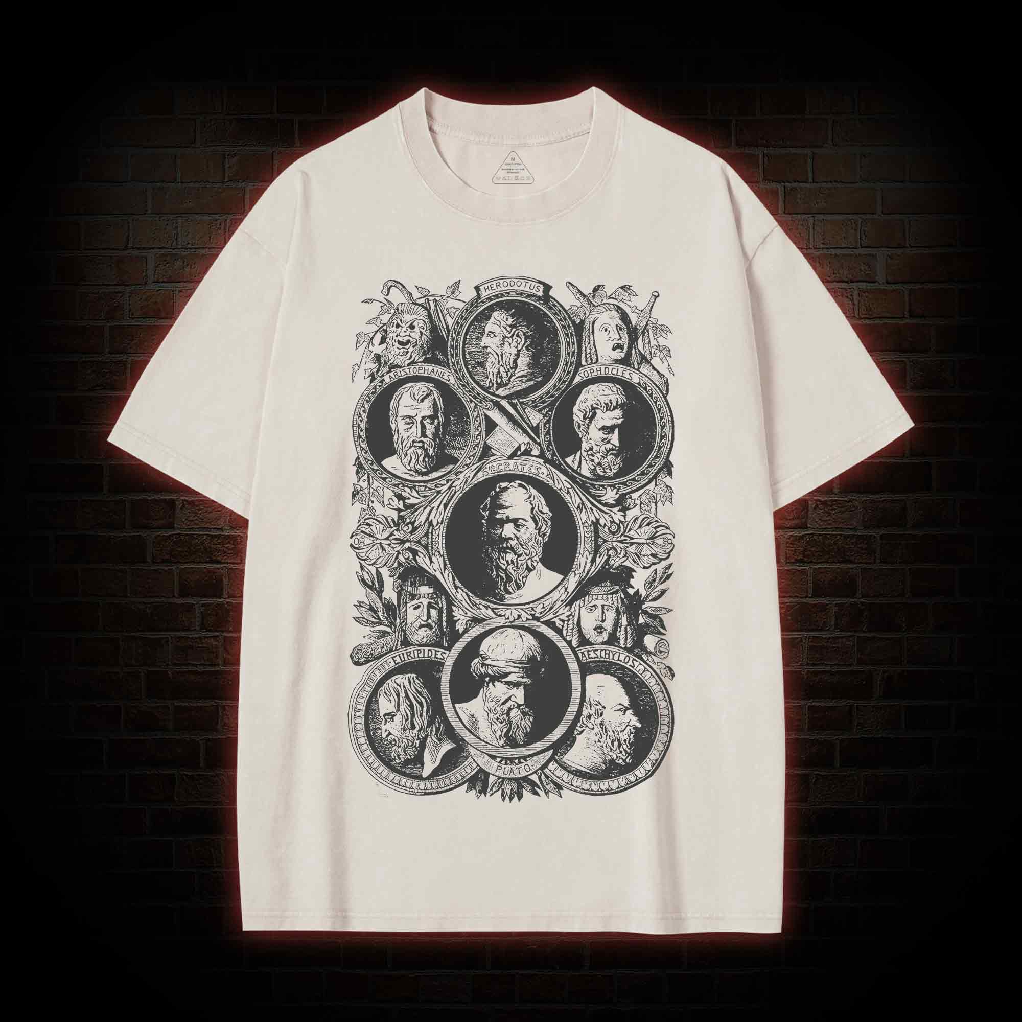 Greek Philosophers Washed T-shirt