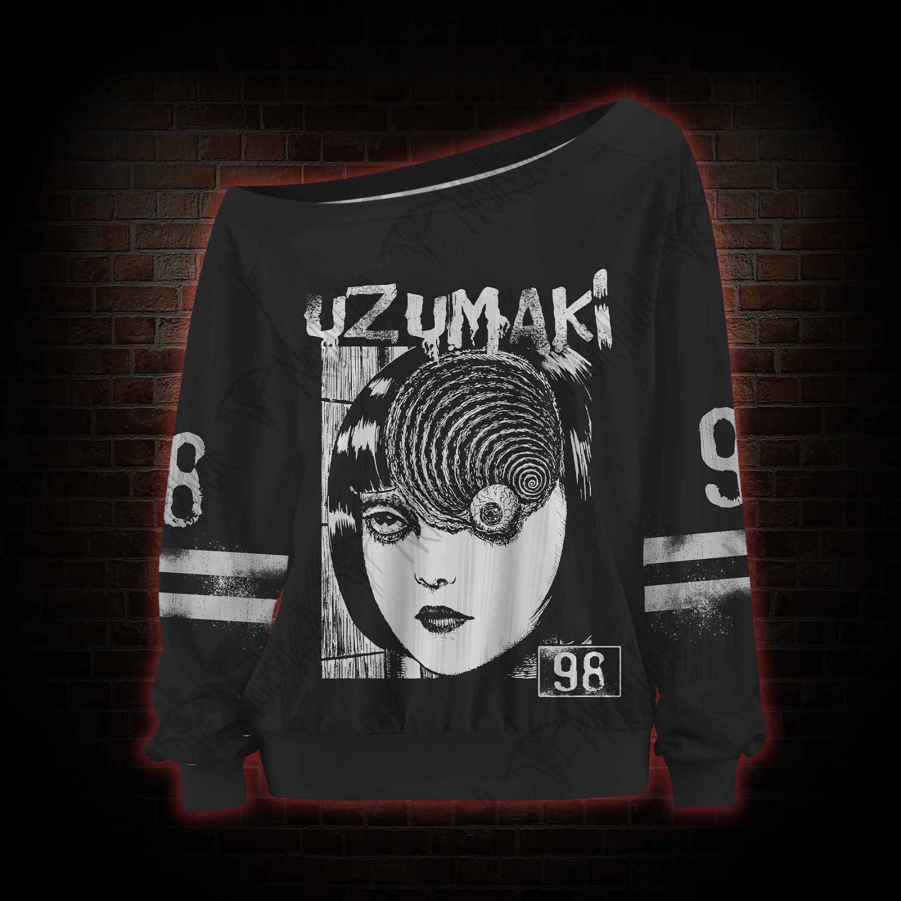 Horror Eyeball Off Shoulder Jersey