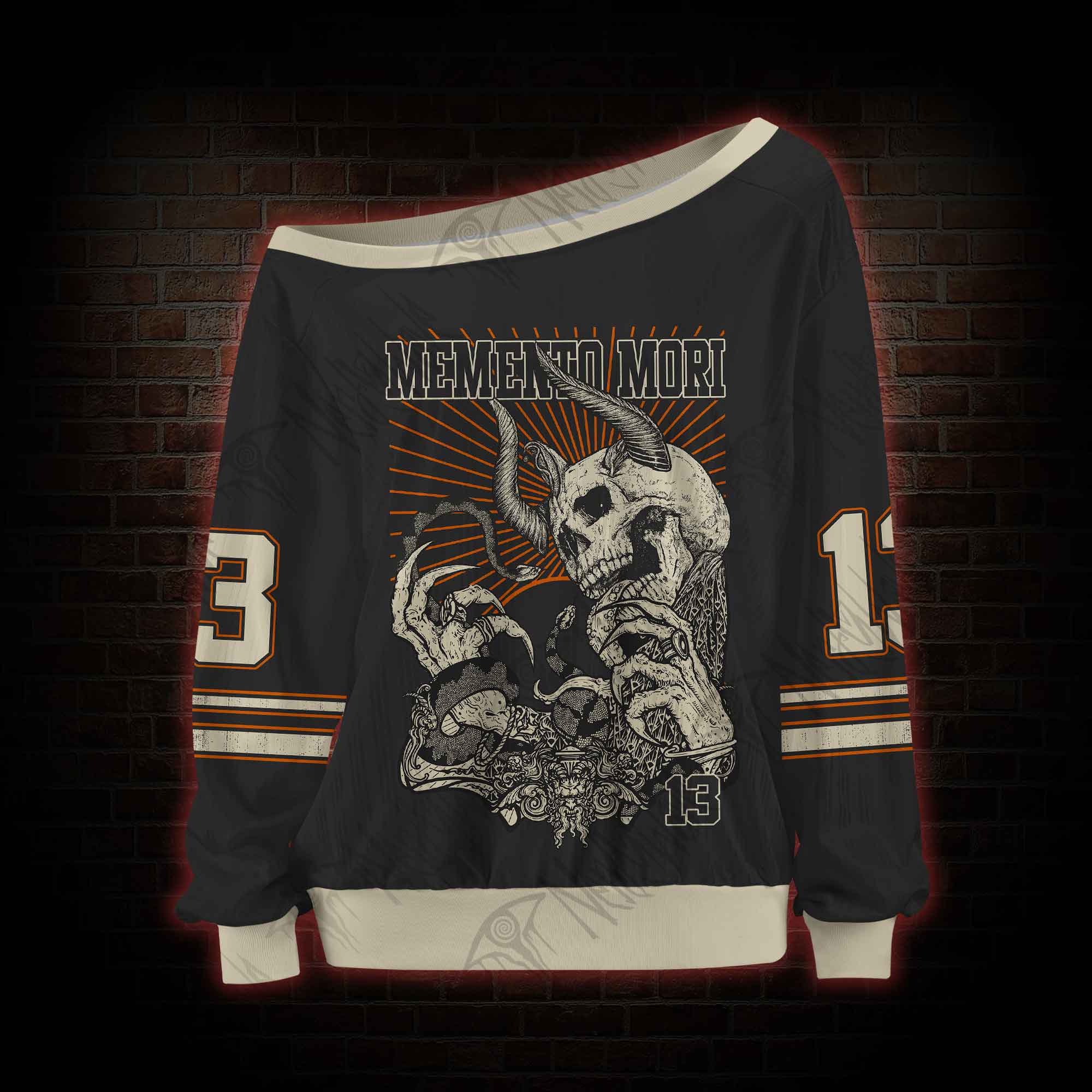 Memento Mori Horror Off Shoulder Jersey