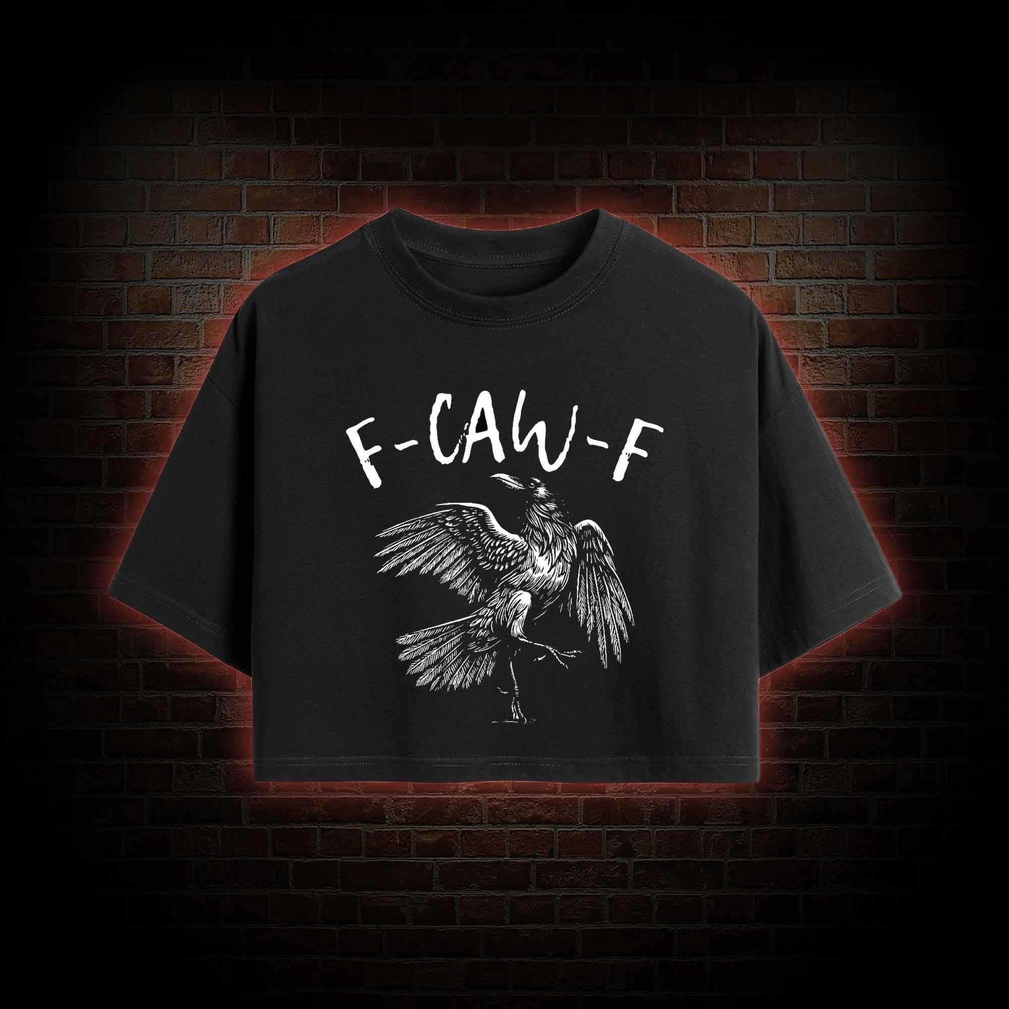 F-caw-f Funny Crop Top