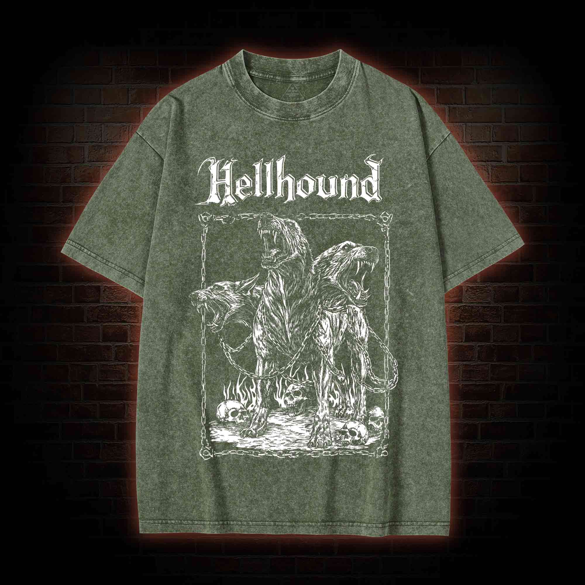 Hell Hound Cerberus Washed T-shirt