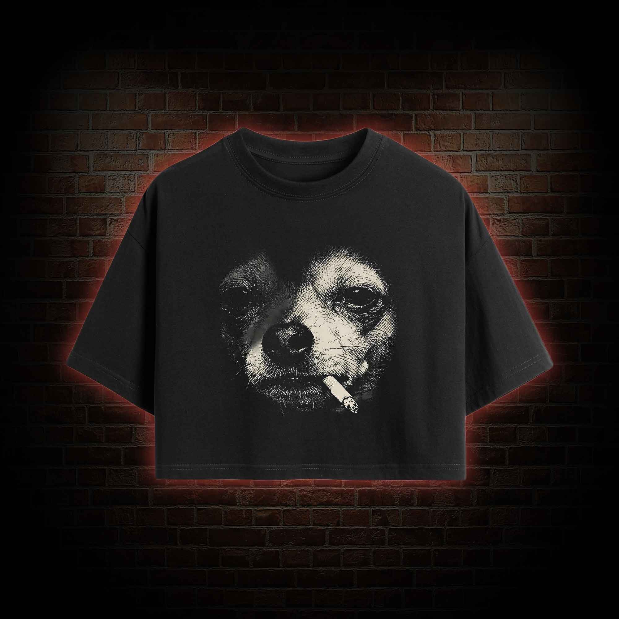 Smoking Chihuahua Crop Top