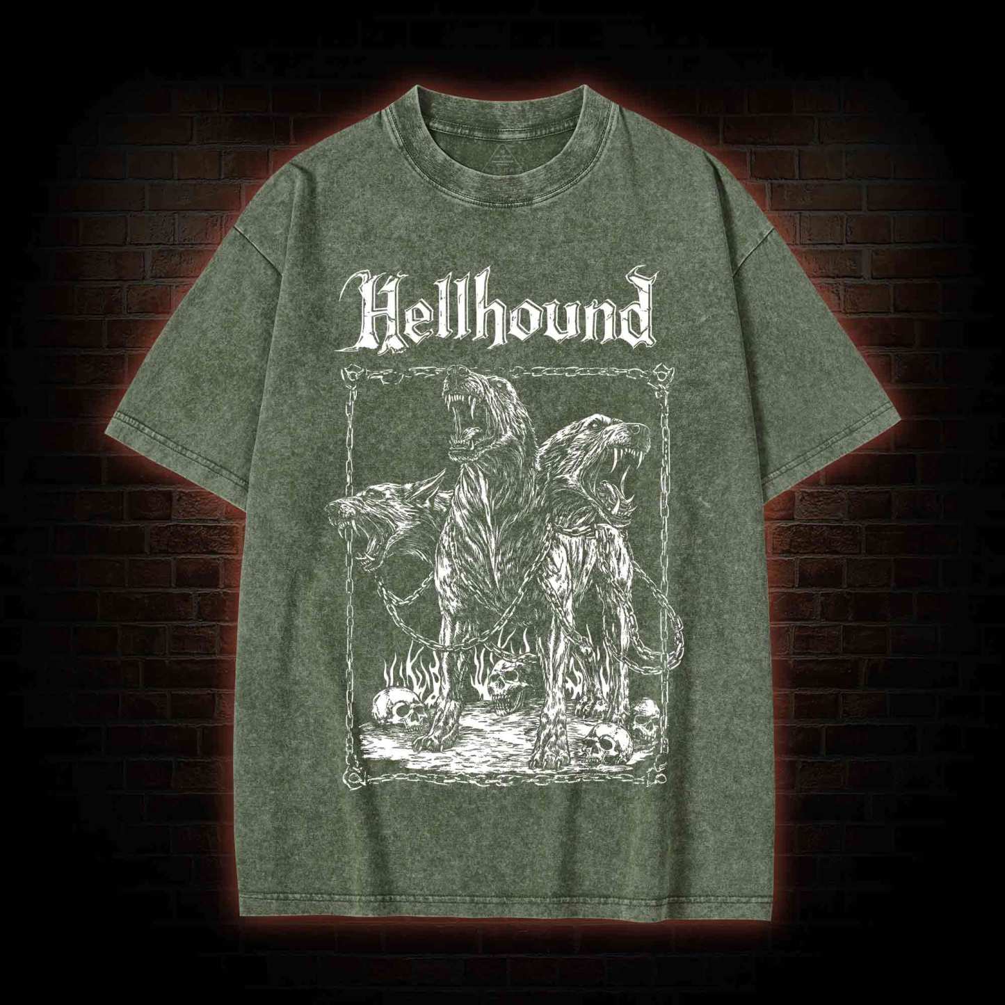 Hell Hound Cerberus Washed T-shirt