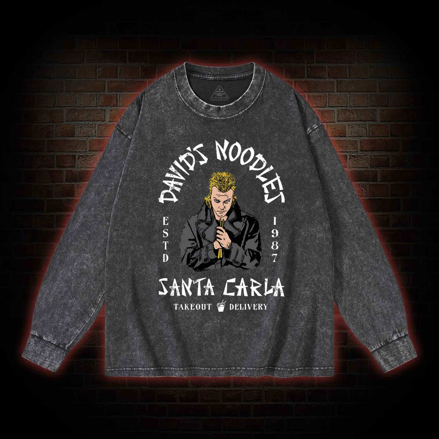 David's Noodles Santa Carla Washed Long-Sleeve T-shirt