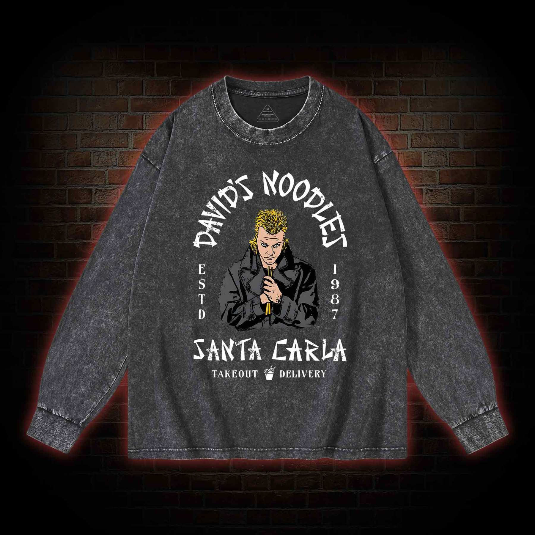 David's Noodles Santa Carla Washed Long-Sleeve T-shirt