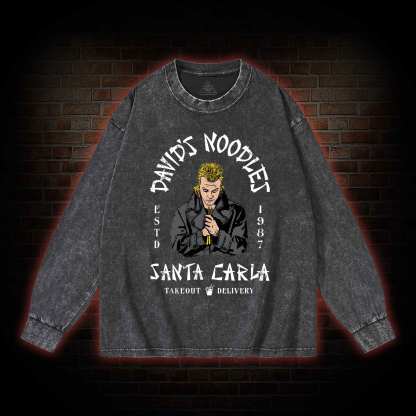 David's Noodles Santa Carla Washed Long-Sleeve T-shirt