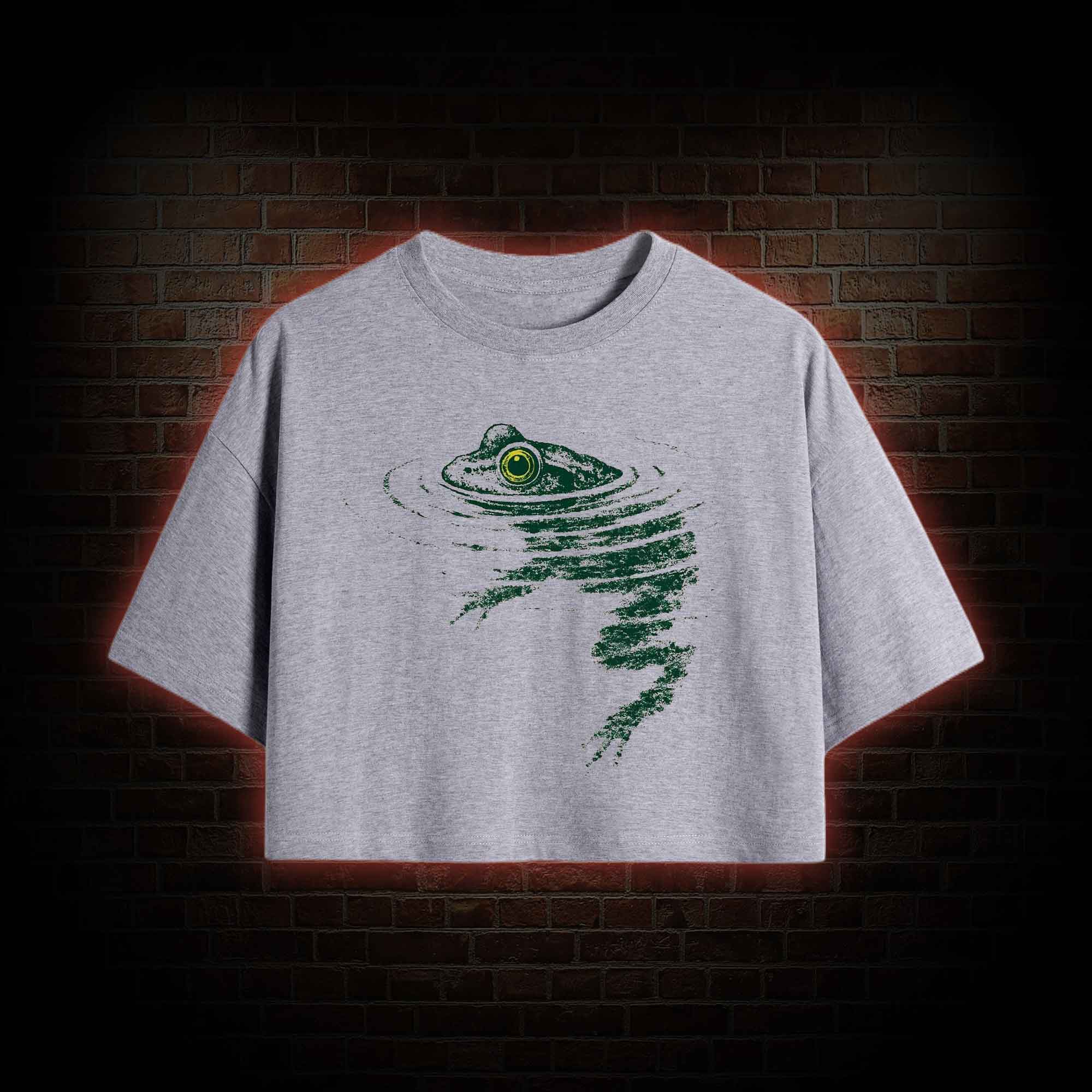 Frog Swimming Crop Top