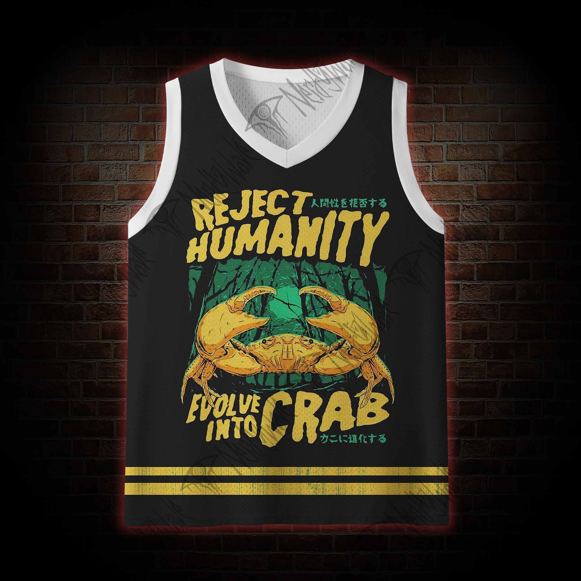 Reject Hunmanity Evolve into Crab Mesh Jersey Tank Top