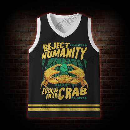 Reject Hunmanity Evolve into Crab Mesh Jersey Tank Top