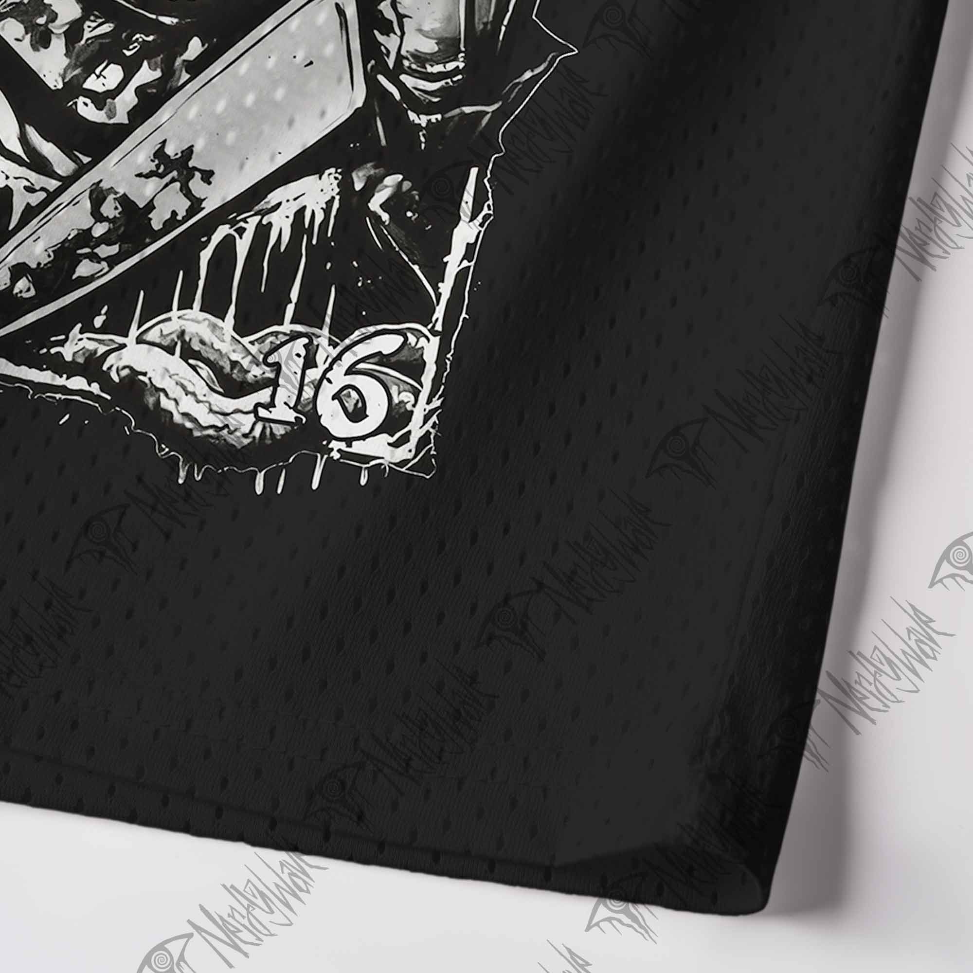 Warning Chaos Violence Bloodshed Mesh Jersey Tank Top