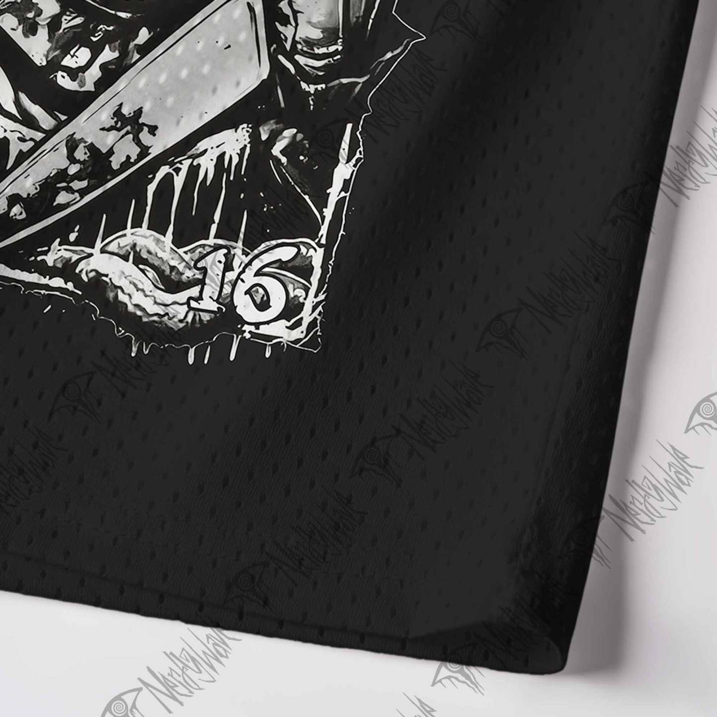 Warning Chaos Violence Bloodshed Mesh Jersey Tank Top