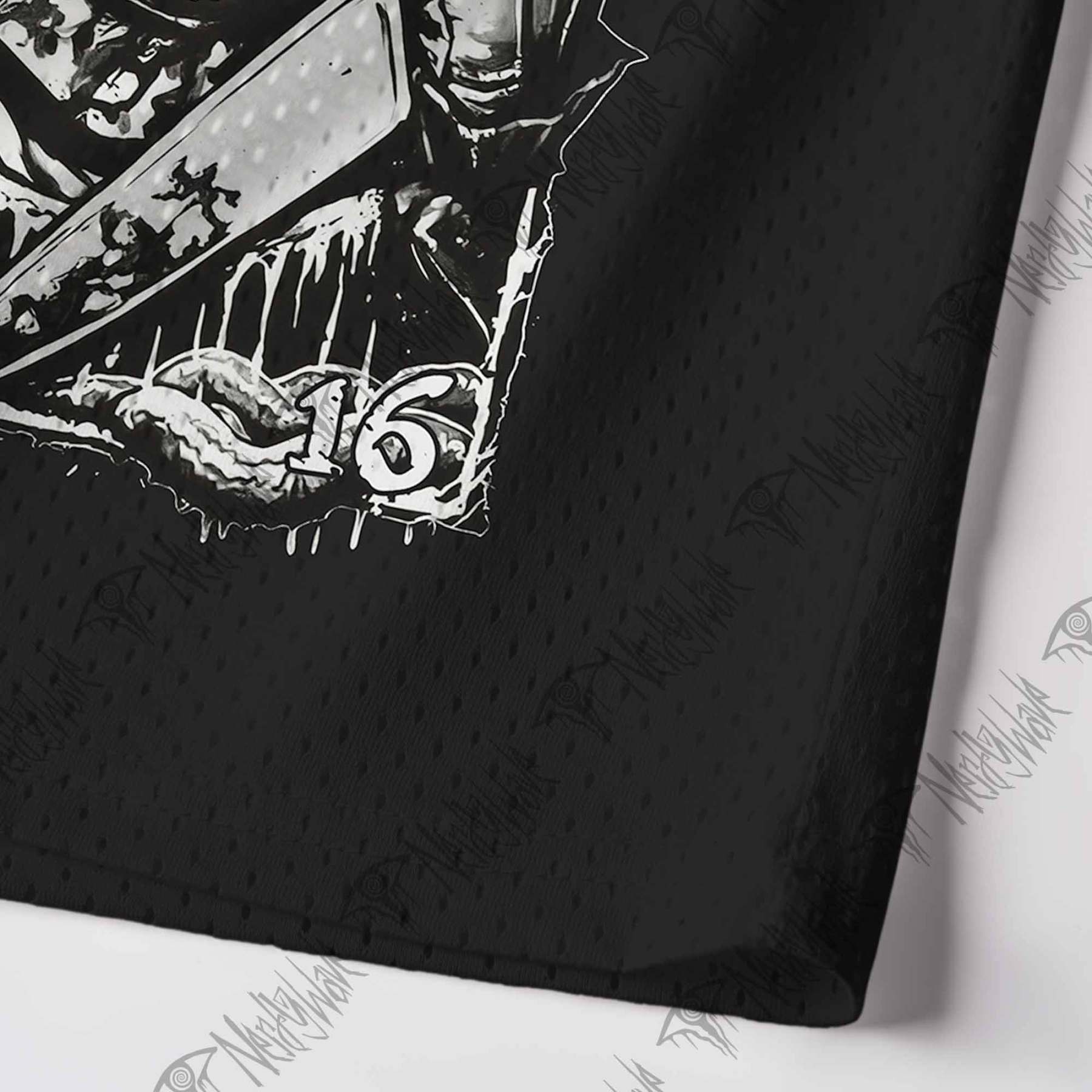 Warning Chaos Violence Bloodshed Mesh Jersey Tank Top