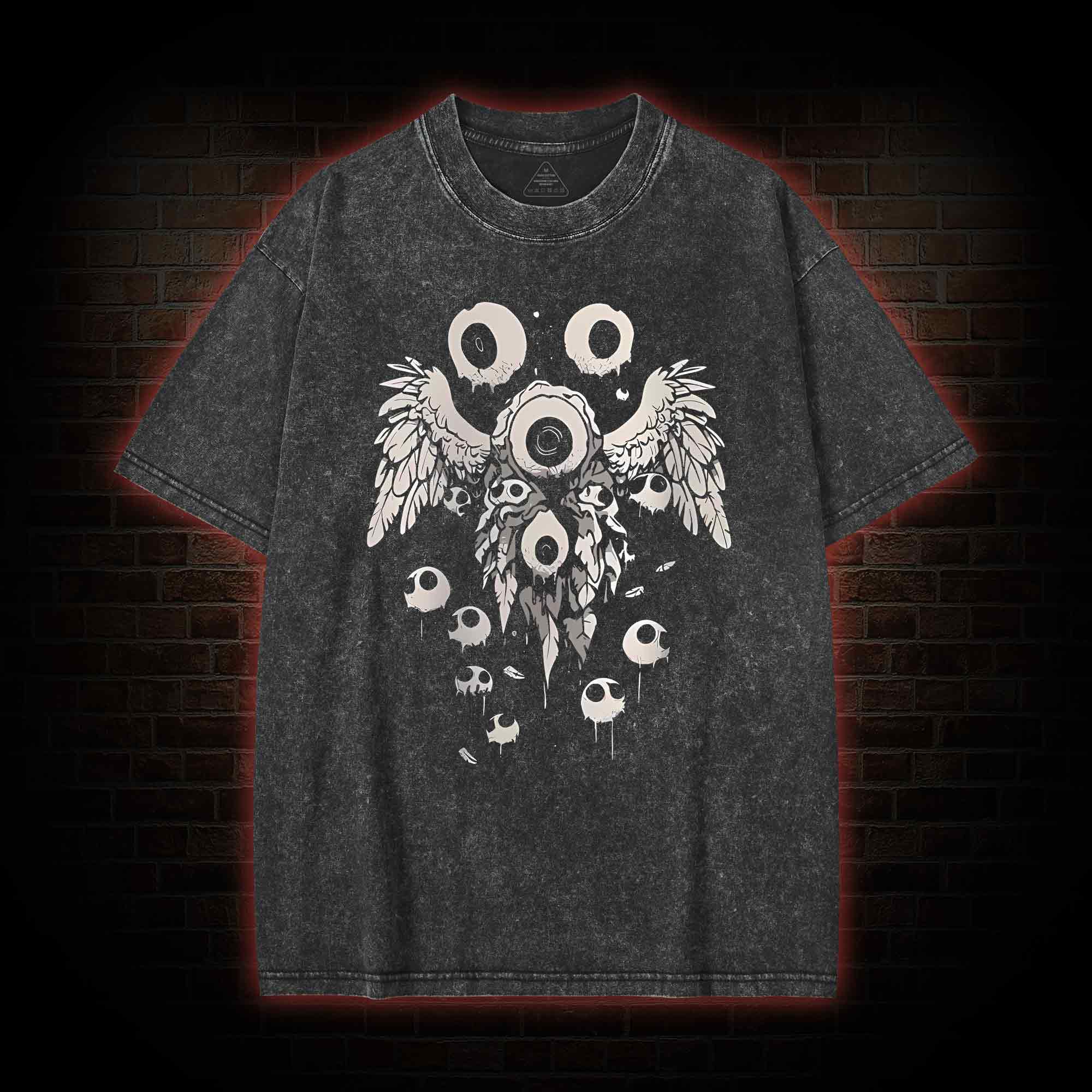 Weirdcore Eyeball Washed T-shirt