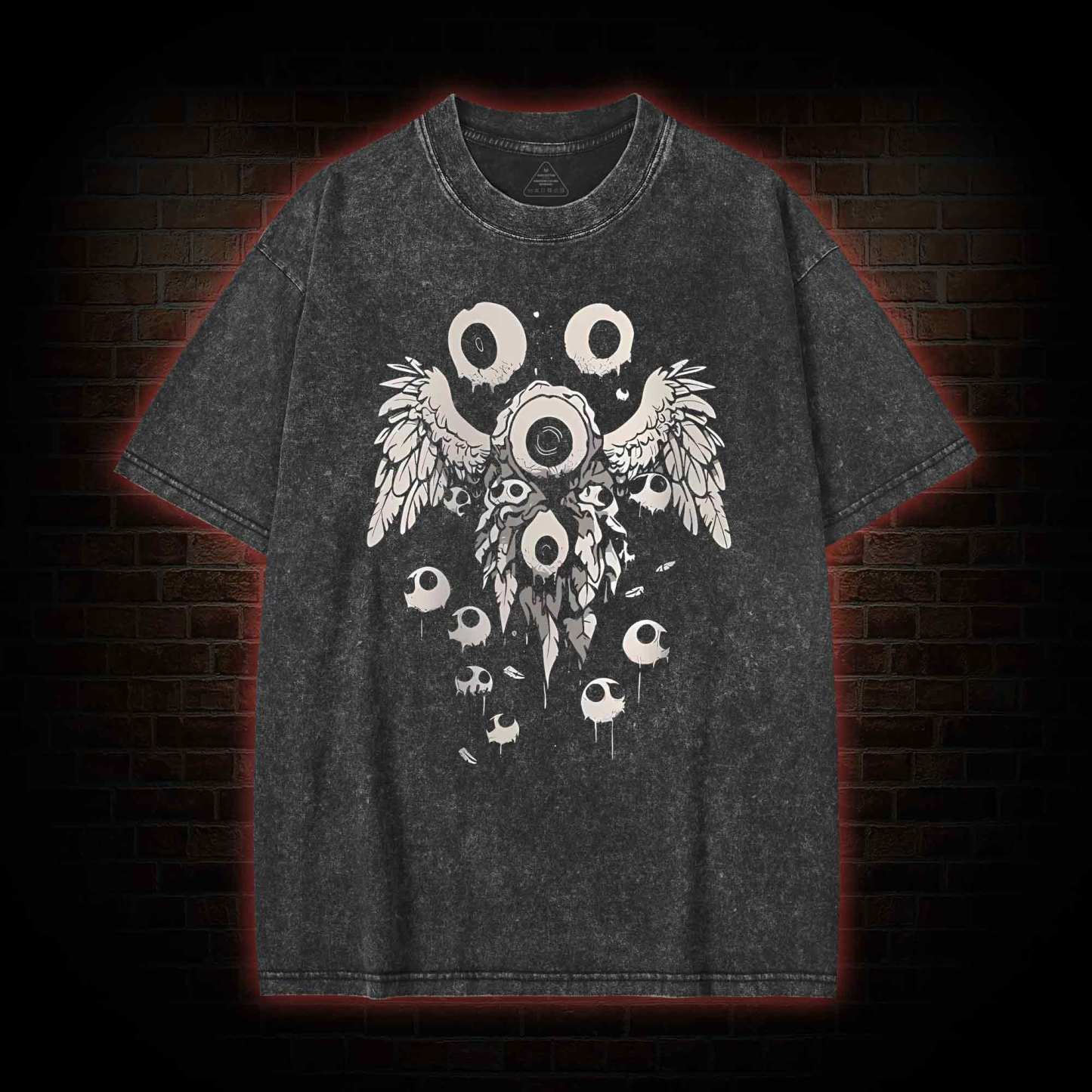 Weirdcore Eyeball Washed T-shirt
