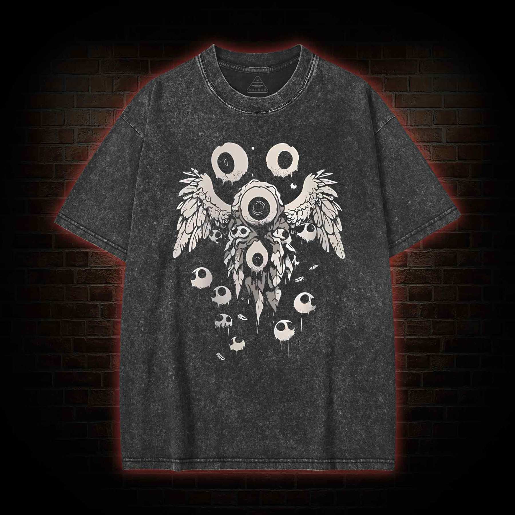 Weirdcore Eyeball Washed T-shirt