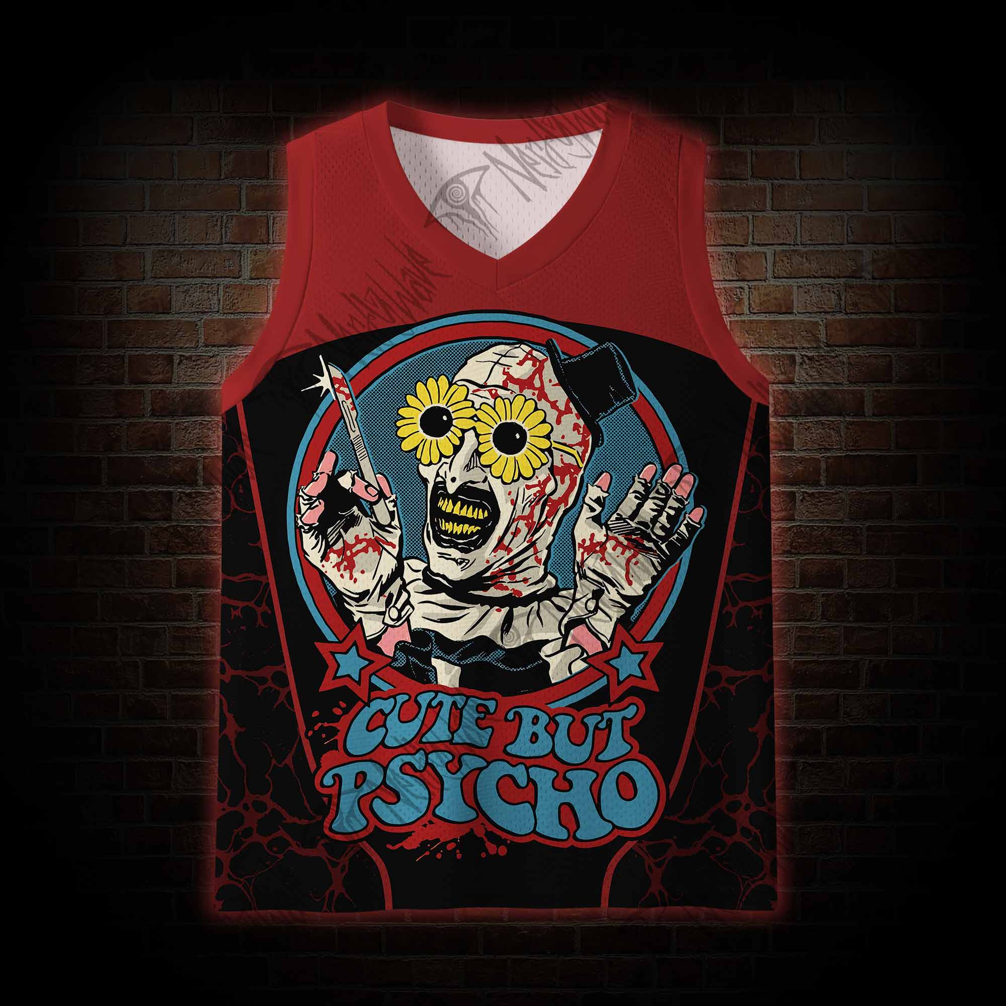 Cute But Psycho Mesh Jersey Tank Top