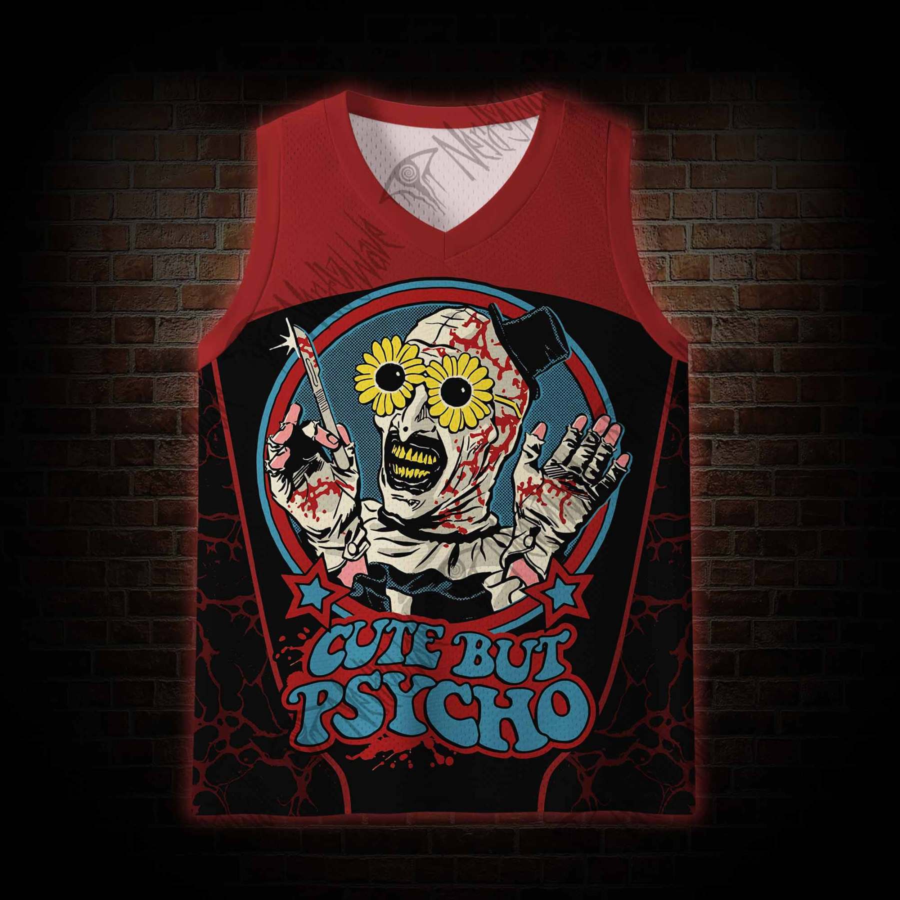 Cute But Psycho Mesh Jersey Tank Top