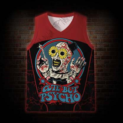 Cute But Psycho Mesh Jersey Tank Top