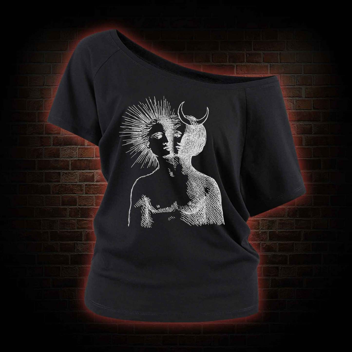 Dancing Frogs One-Shoulder T-Shirt