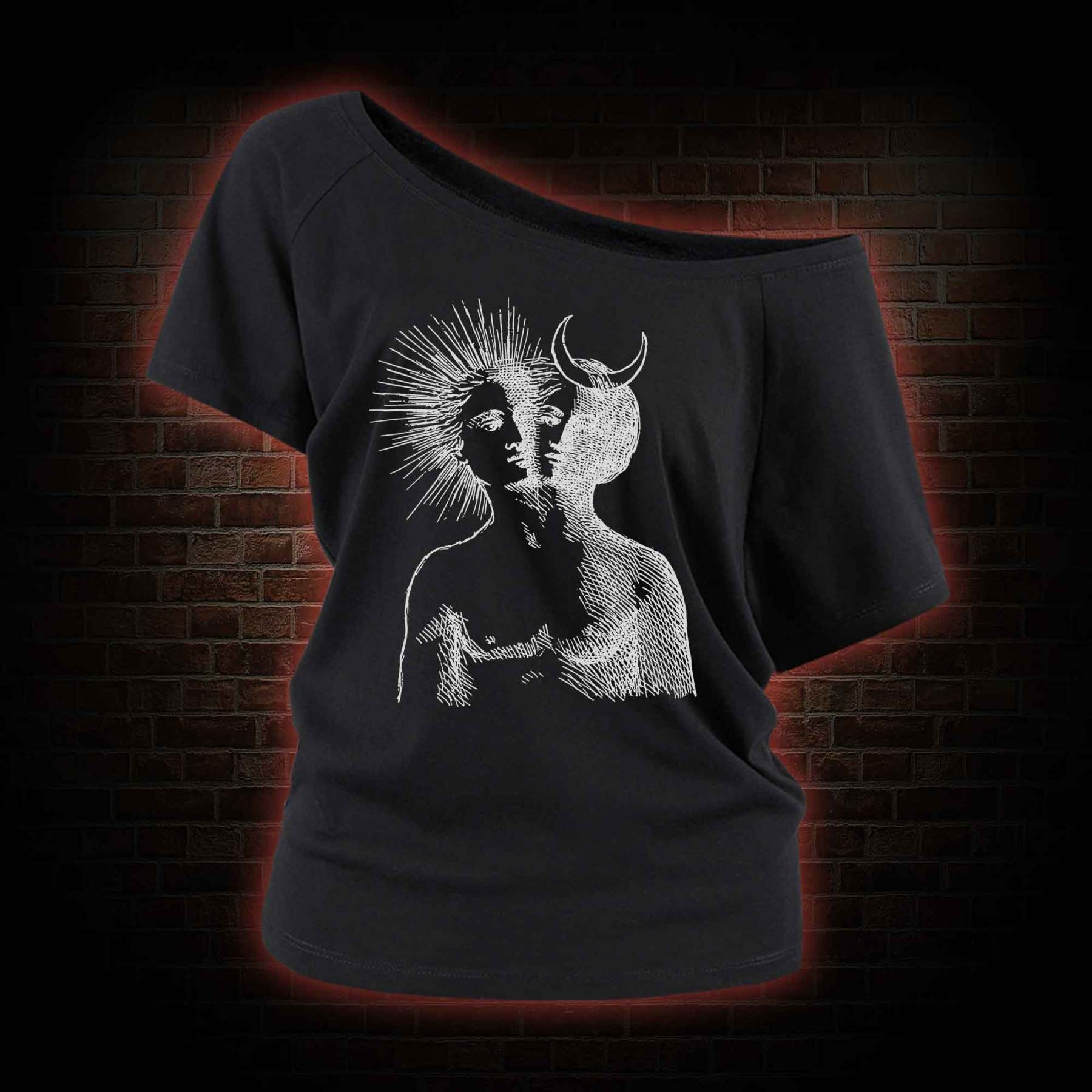 Dancing Frogs One-Shoulder T-Shirt