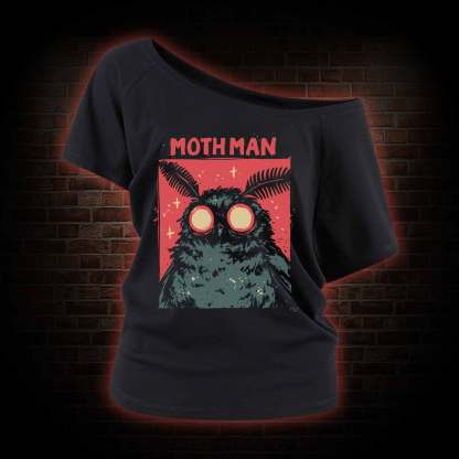 Cryptid Mothman Off Shoulder T-shirts