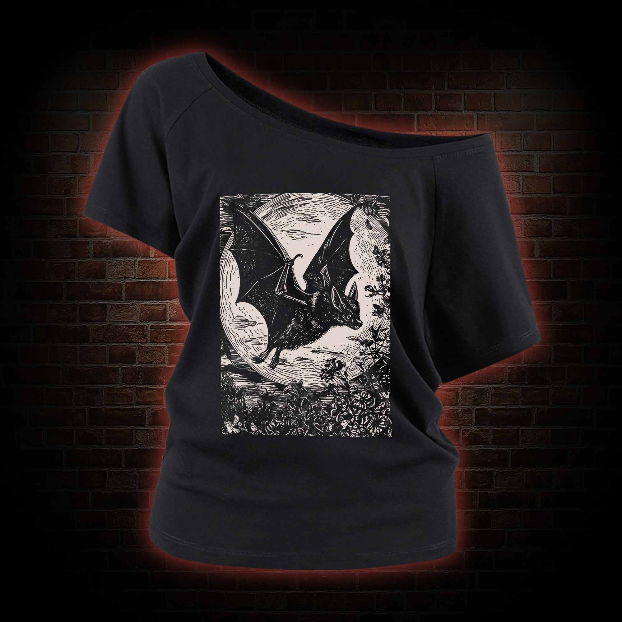 Medieval Bat Off Shoulder T-shirts