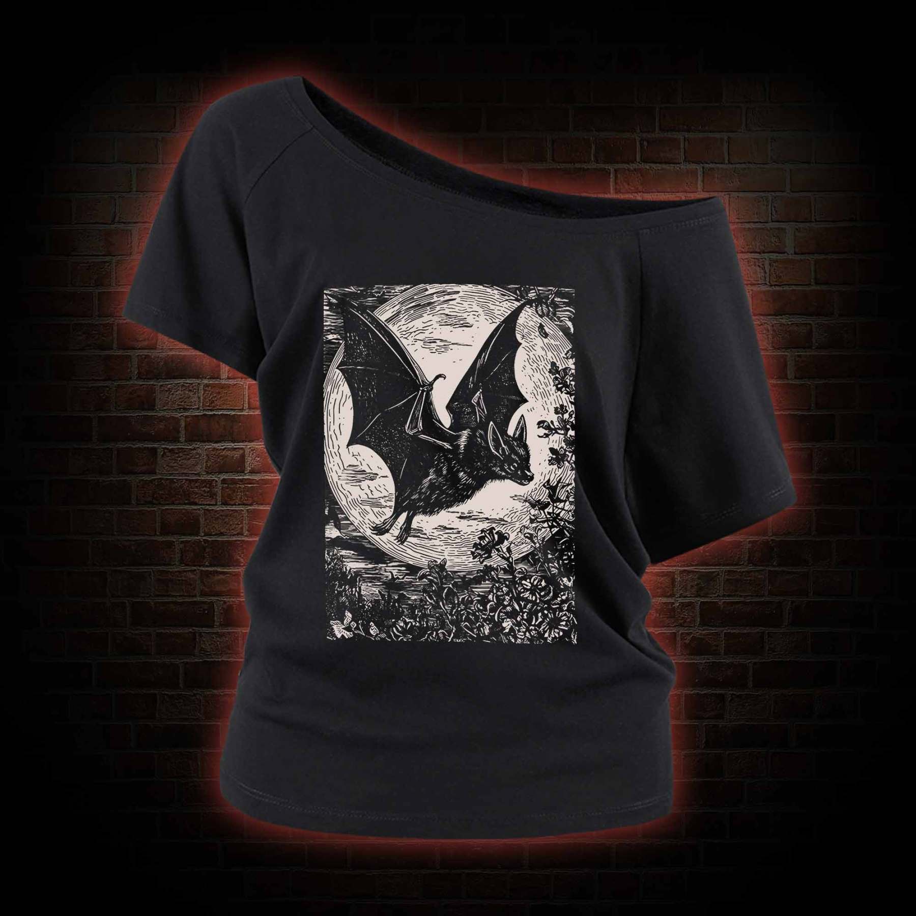 Dancing Frogs One-Shoulder T-Shirt