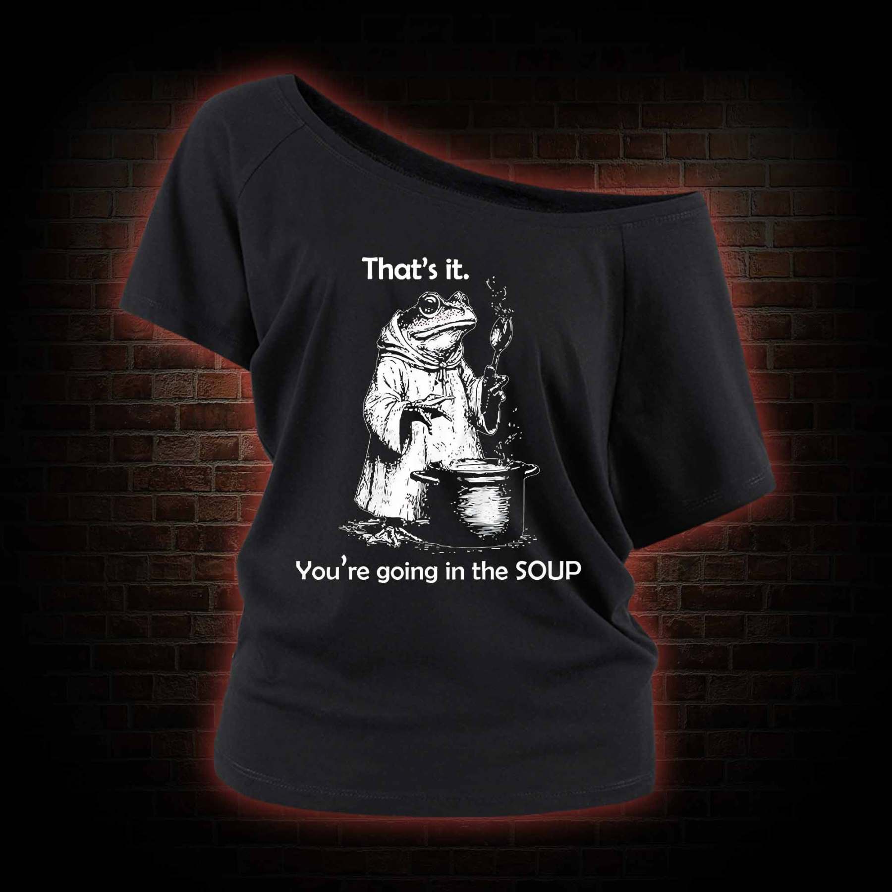 Dancing Frogs One-Shoulder T-Shirt