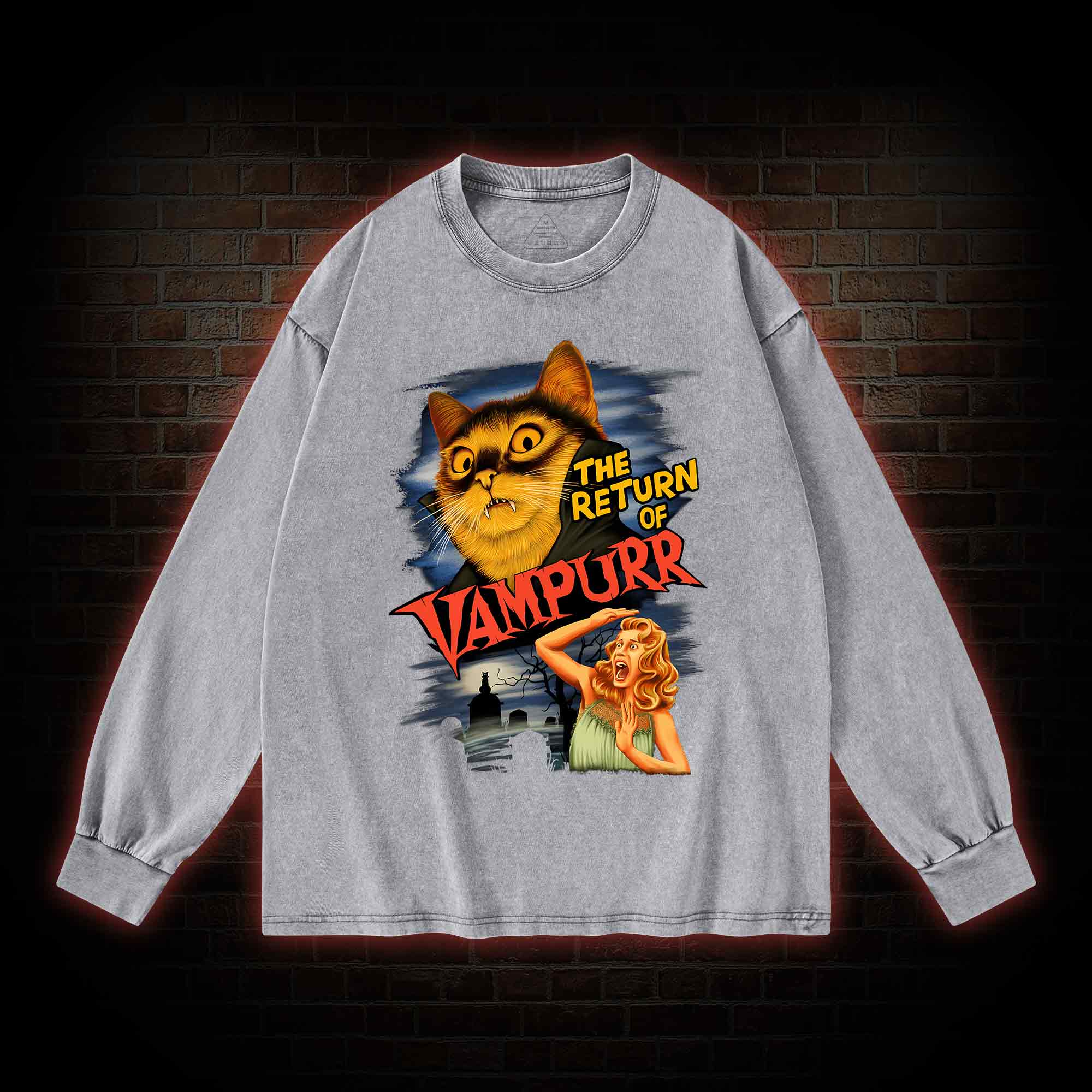 The Return Of Vampurr Washed Long-Sleeve T-shirt