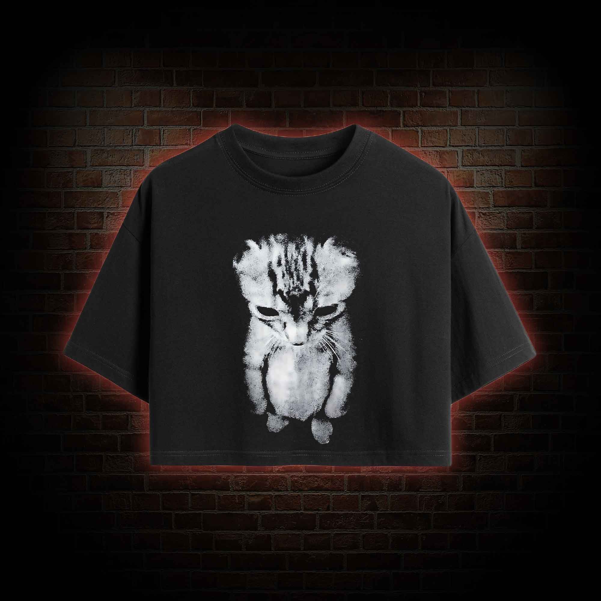 Sad Kitten Crop Top