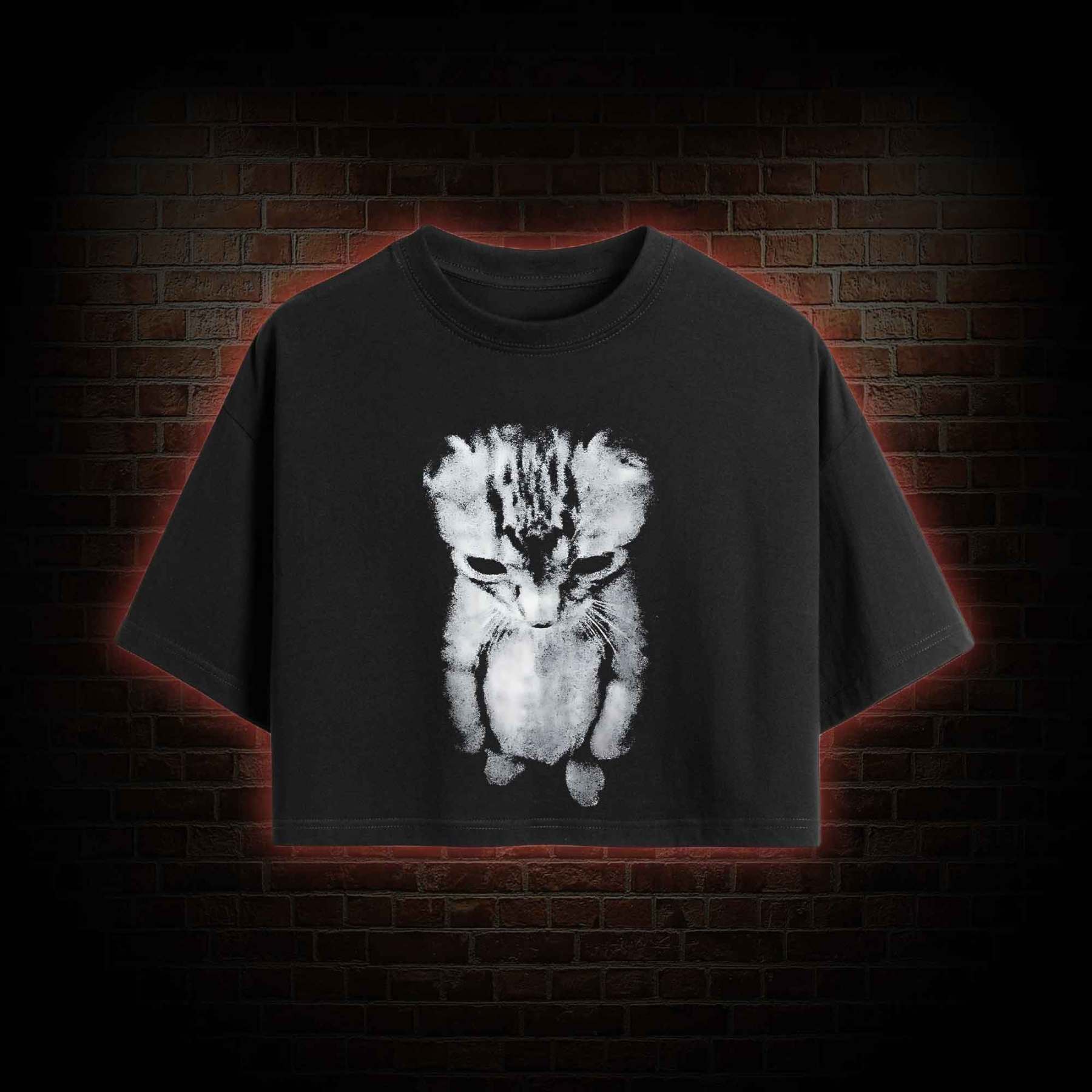 Sad Kitten Crop Top