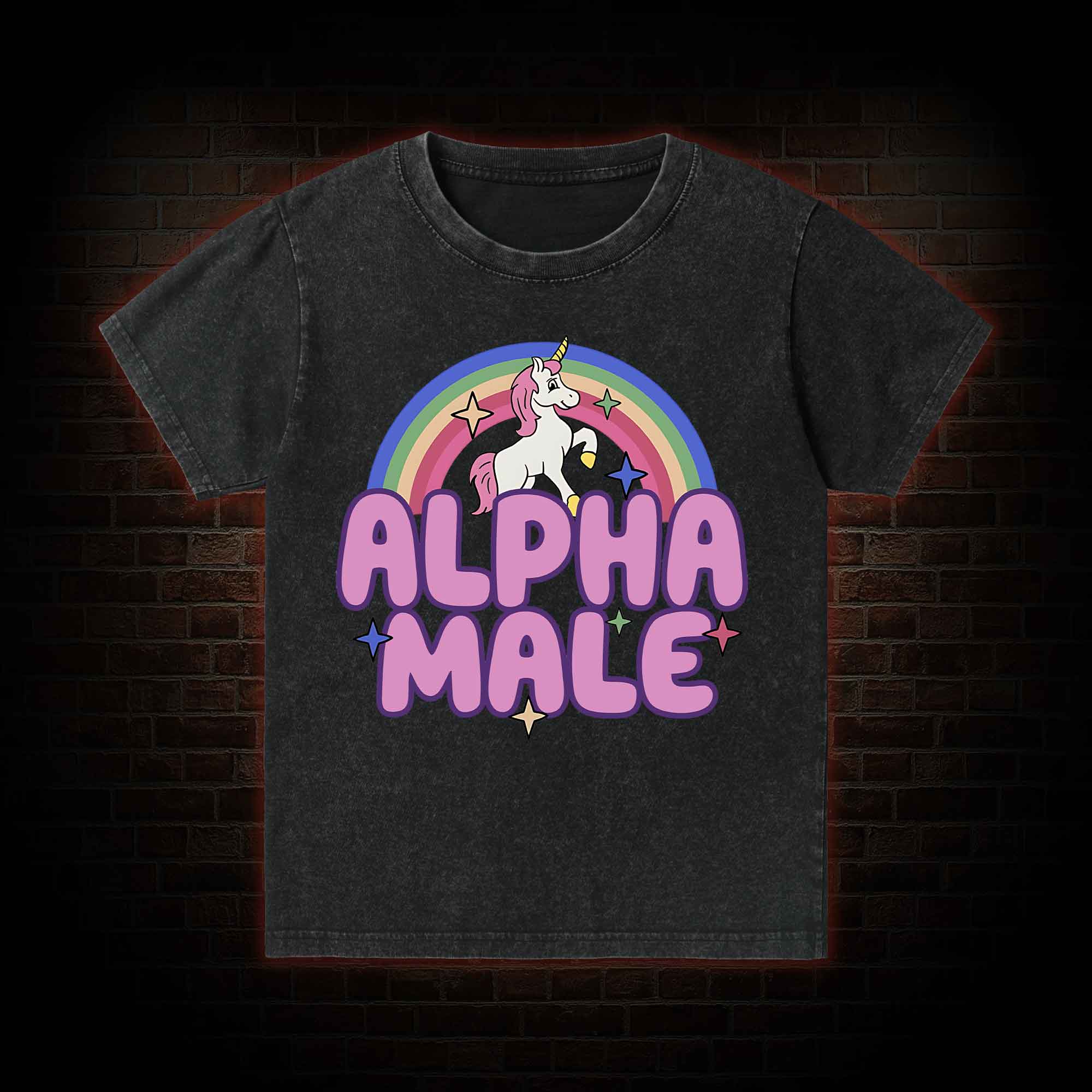 Alpha Male Kid Washed T-Shirt