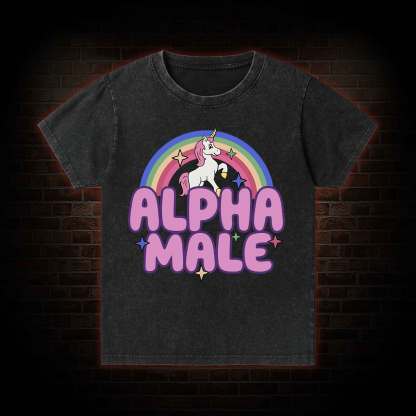 Alpha Male Kid Washed T-Shirt