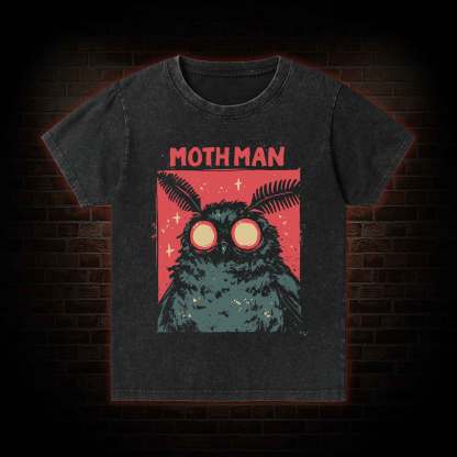 Cryptid Mothman Kid Washed T-Shirt
