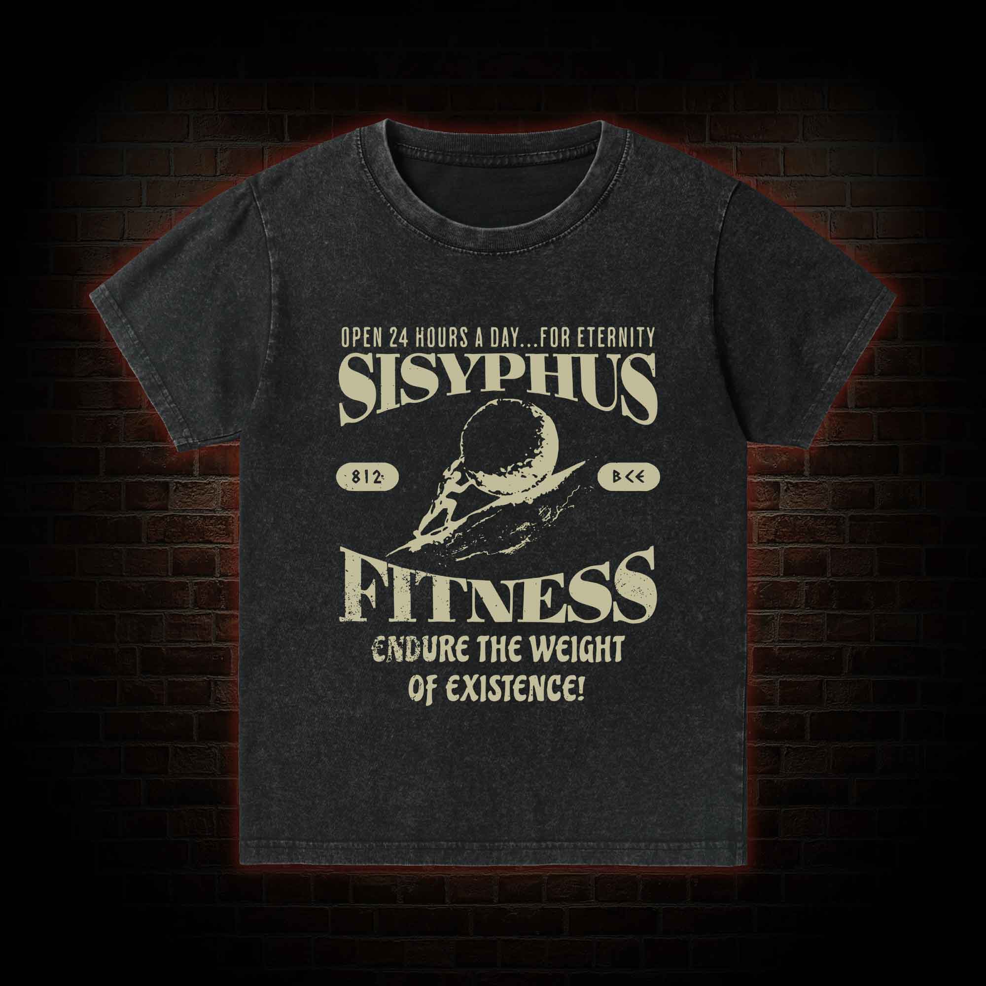 Sisyphus Fitness Kid Washed T-Shirt