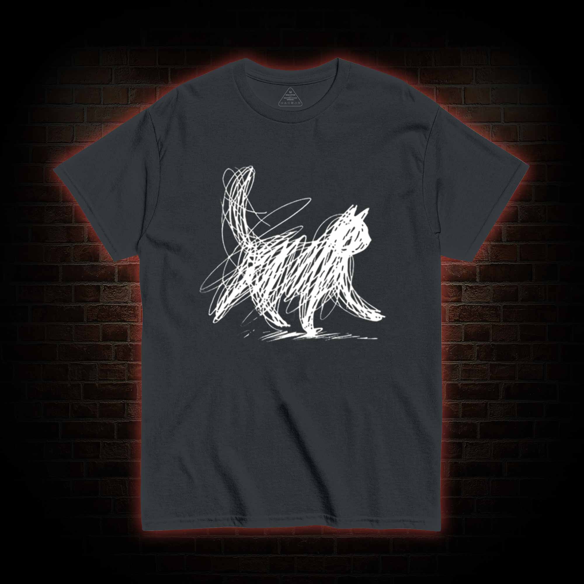 Cat Line Art T-shirt