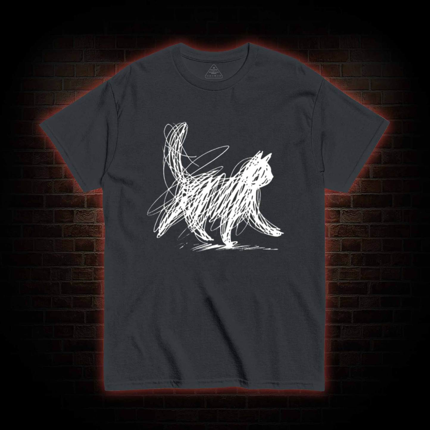 Cat Line Art T-shirt