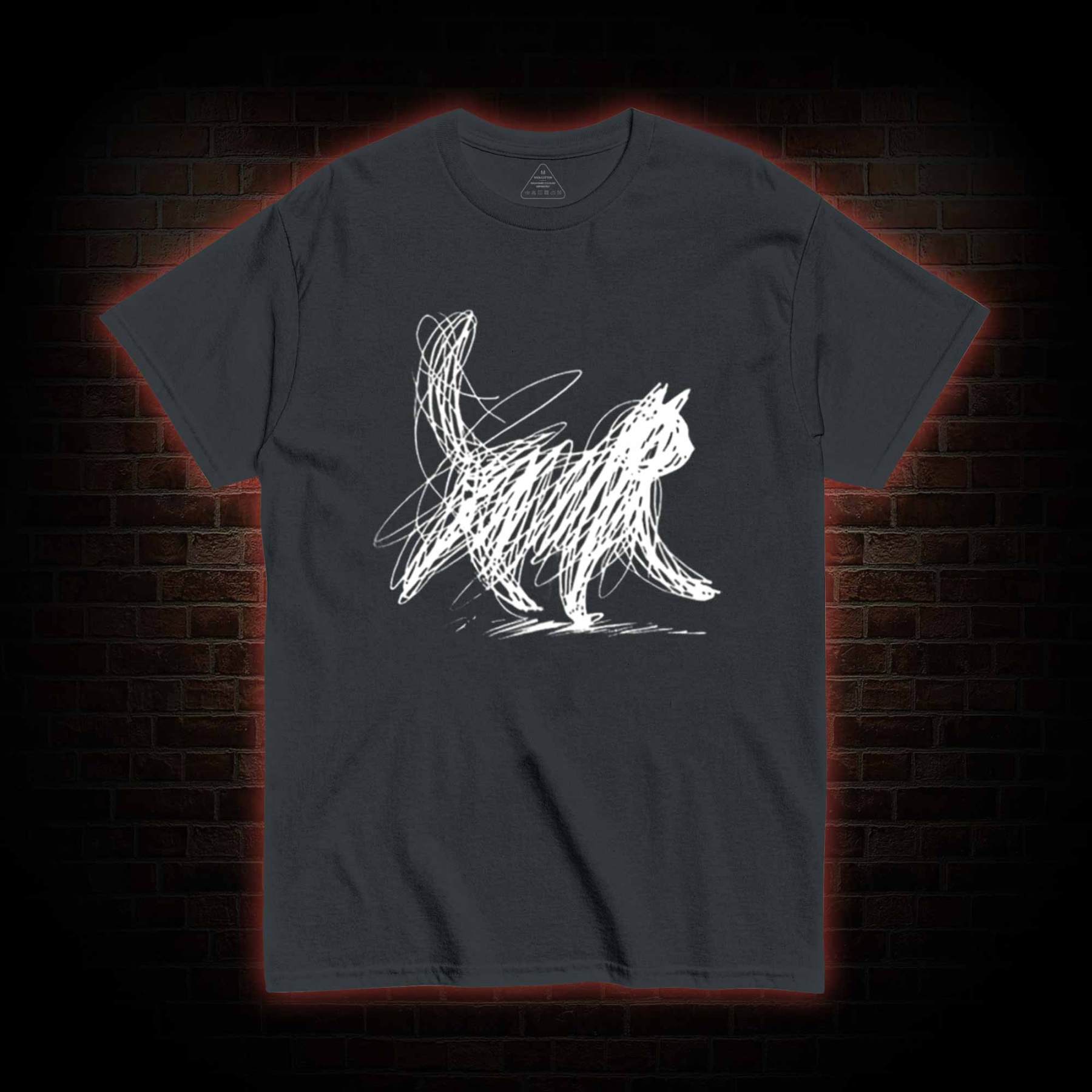 Cat Line Art T-shirt