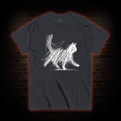 Cat Line Art T-shirt