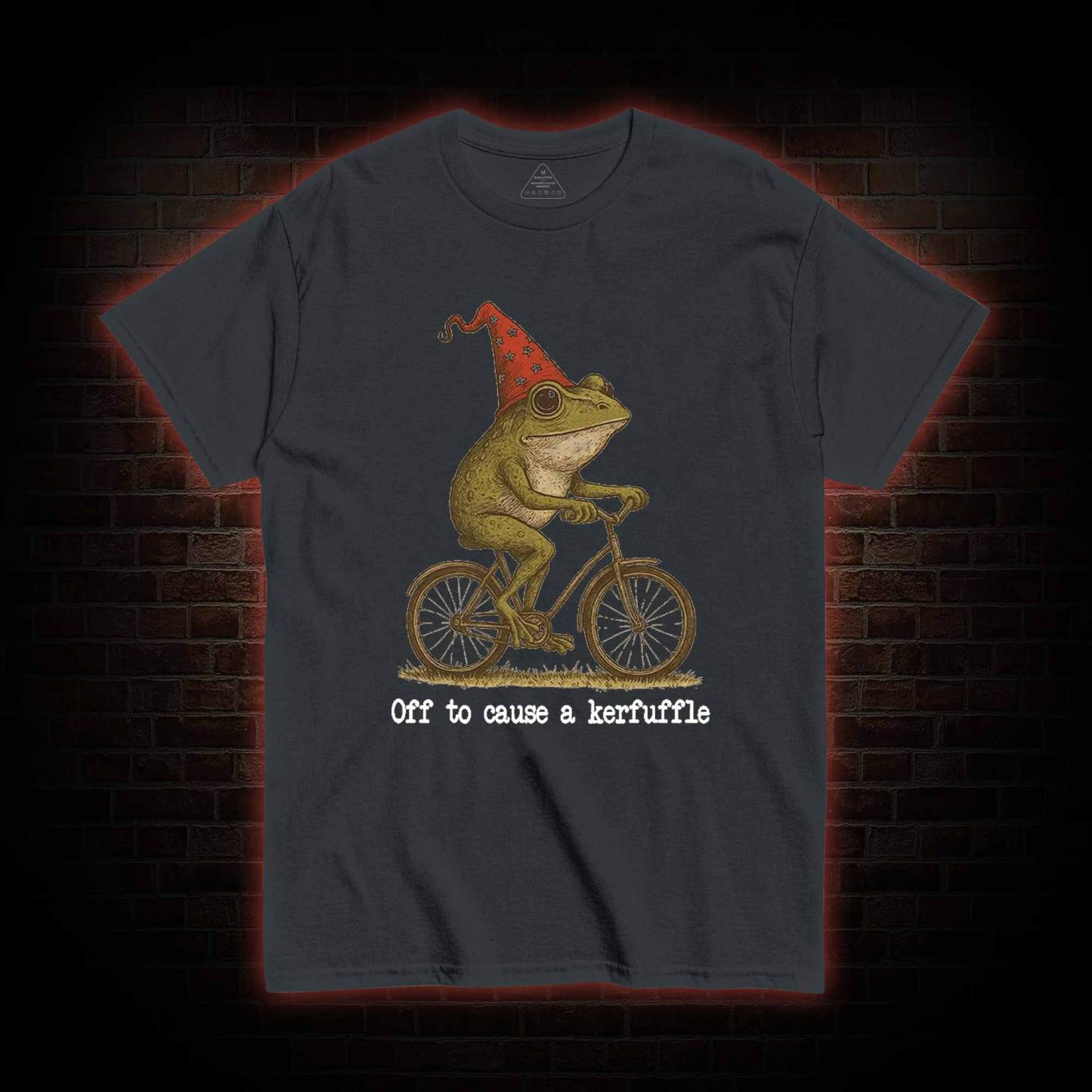 Off to Cause a Kerfuffle Frog T-shirt