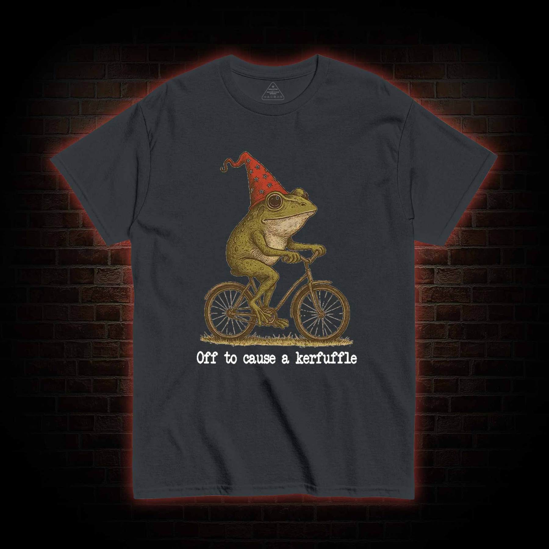 Off to Cause a Kerfuffle Frog T-shirt