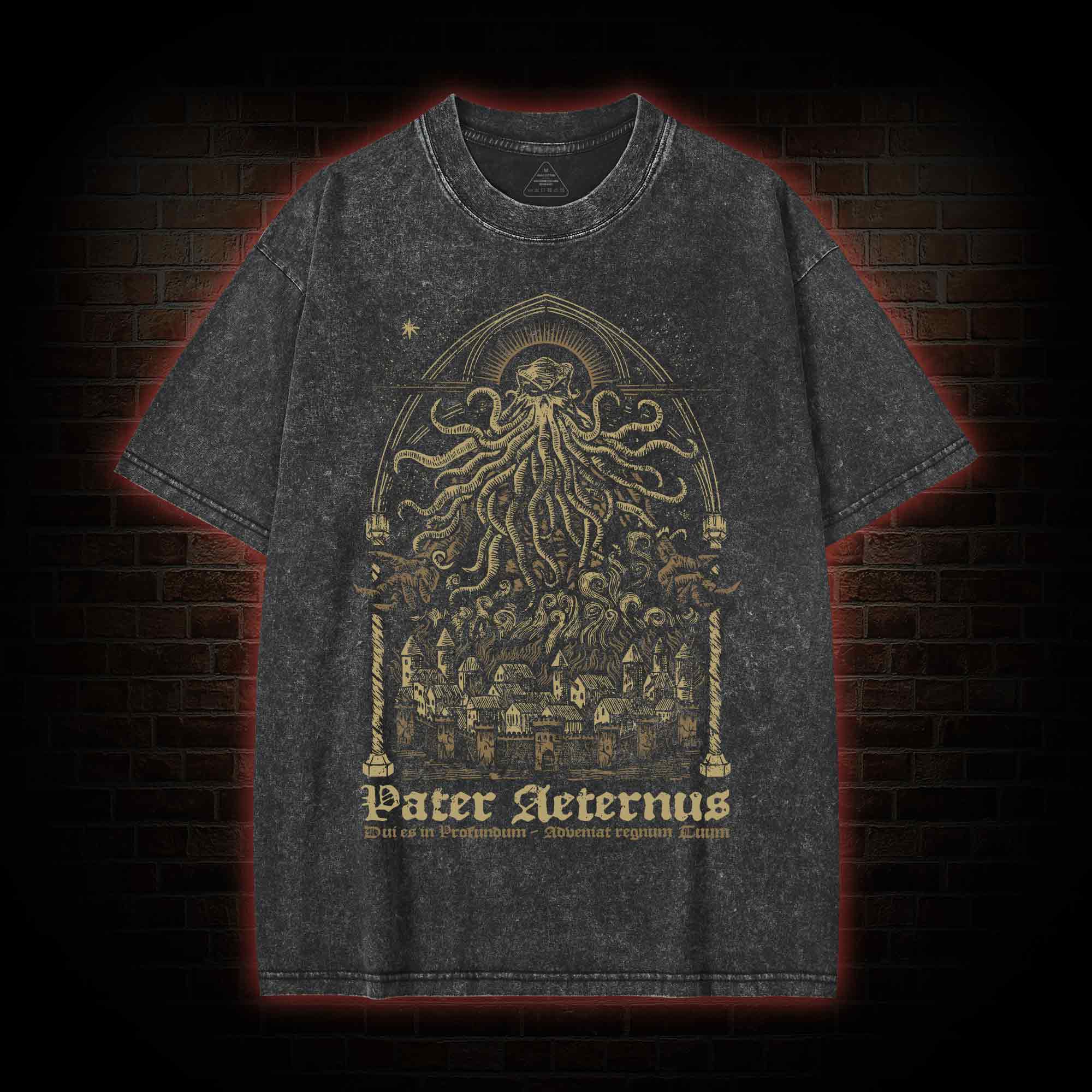 Pater Aeternus Call of Cthulhu Washed T-shirt