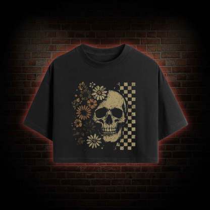 Vintage Skull Crop Top