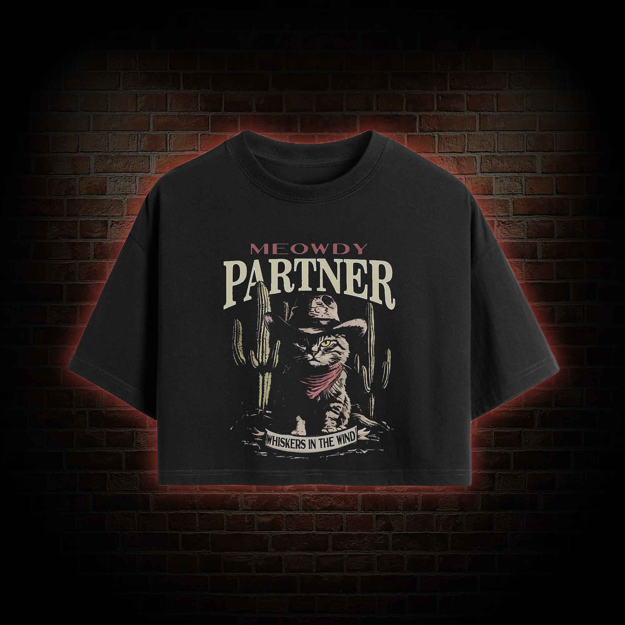 Vintage Cat Memes Crop Top