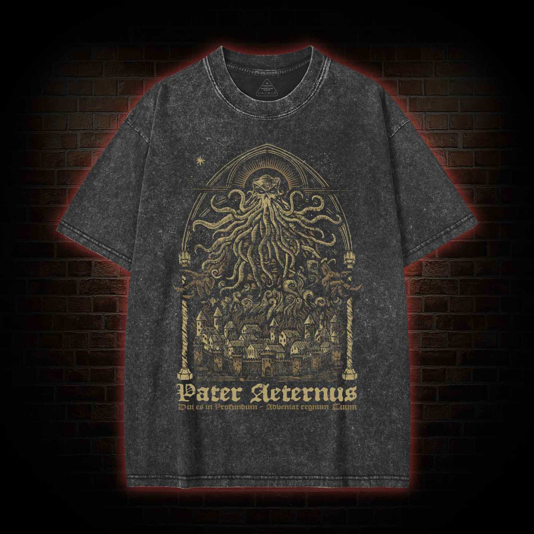 Pater Aeternus Call of Cthulhu Washed T-shirt