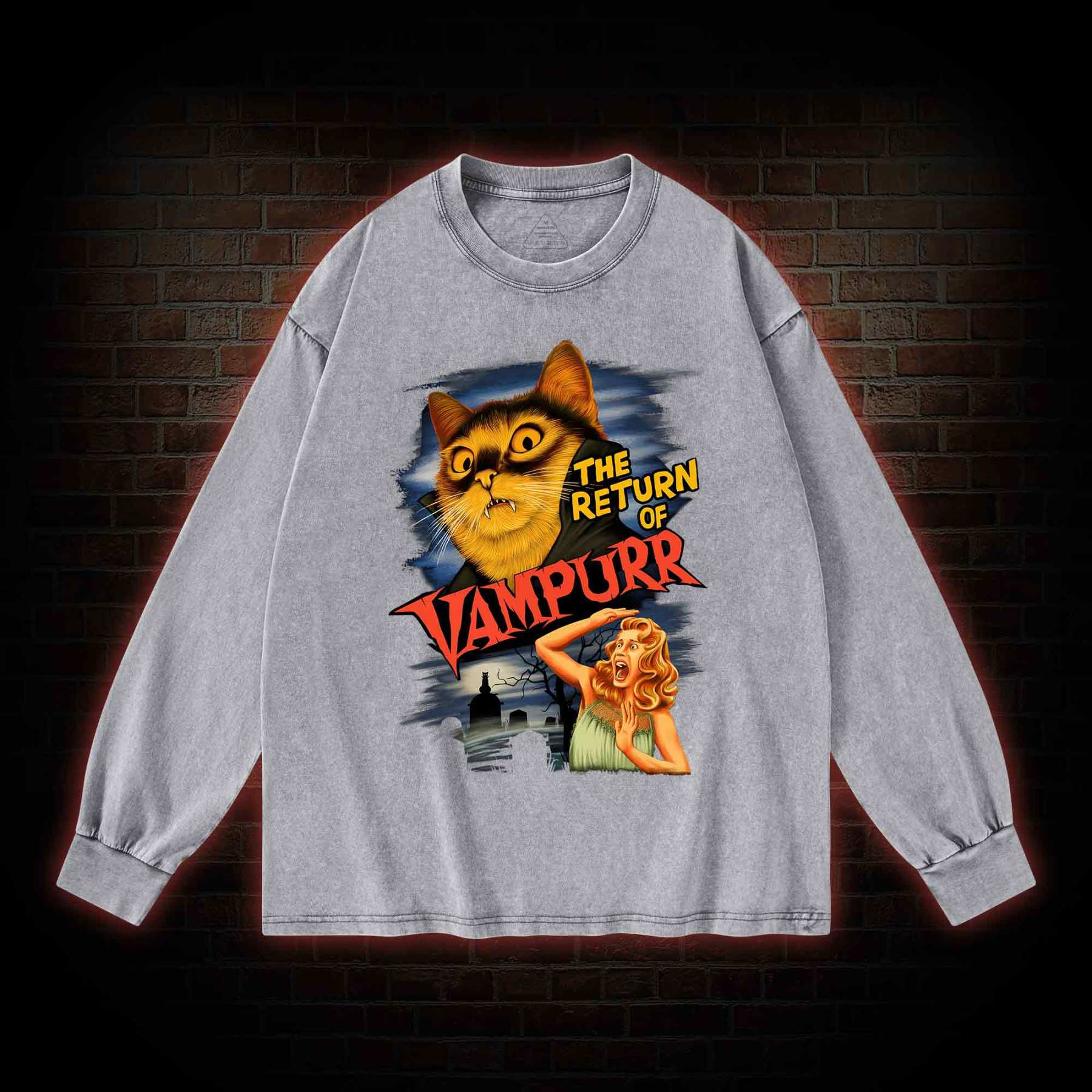 The Return Of Vampurr Washed Long-Sleeve T-shirt